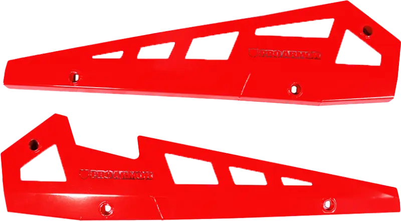 P141221RD-293 Pro Armor Rock Sliders Red Pol - RV and Auto Parts
