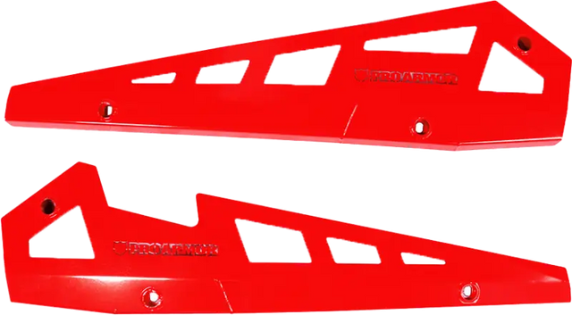 P141221RD-293 Pro Armor Rock Sliders Red Pol - RV and Auto Parts