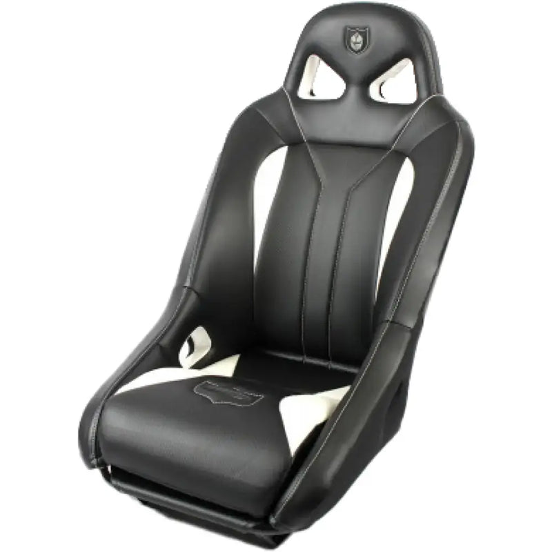 P141S190WH Pro Armor suspension seat with black and white design and contrast stitching
