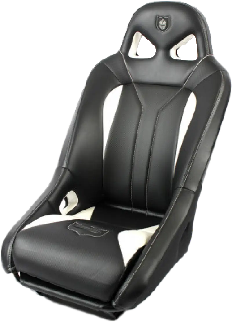 P141S190WH Pro Armor suspension seat with black and white design and contrast stitching