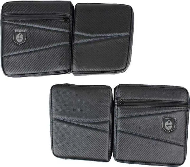 P144054BU Rear Door Knee Pads With Storage Blue Stitching
