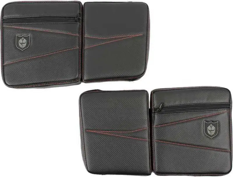 P144054OR Rear Door Knee Pads With Storage Orange Stitching