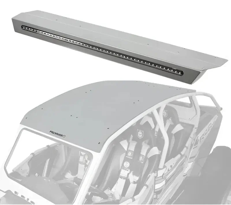 P144R123SSM Pro Armor Asylum Rear Wing W/ Lightbar Sparkle Silver Metallic - RV and Auto Parts