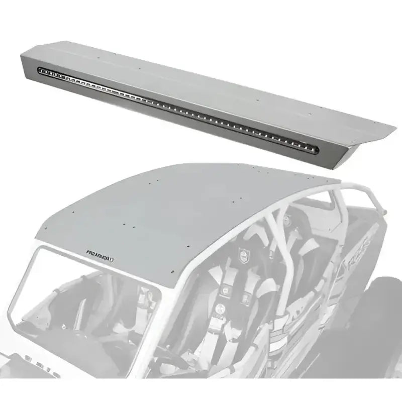 P144R123SSM Pro Armor Asylum Rear Wing W/ Lightbar Sparkle Silver Metallic - RV and Auto Parts