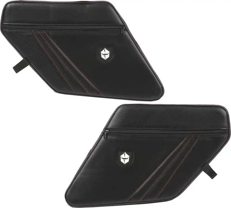 P144Y327RD Rear Stock Door Knee Pads With Storage Red Stitching
