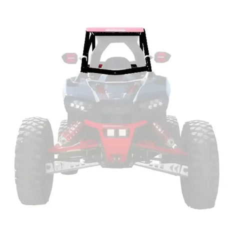 Black and red off-road utility vehicle with P186C036 Pro Armor Solo Cage Raw