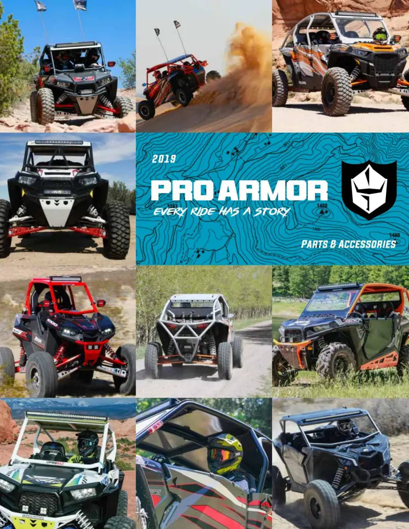 Off-road vehicles and accessories featuring the P186C036 Pro Armor Solo Cage Raw