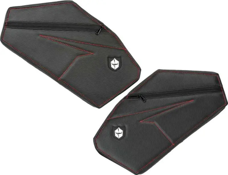 P1910Y321RD Rear Door Knee Pads With Storage Red Stitching Pol
