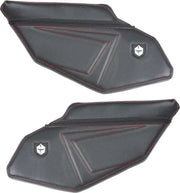P1910Y331RD Stock Rear Door Knee Pads With Storage Red Stitching Pol