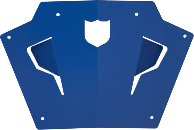 P199P363PB Pro Armor Front Sport Bumper Skid Plate Blue Pol - RV and Auto Parts