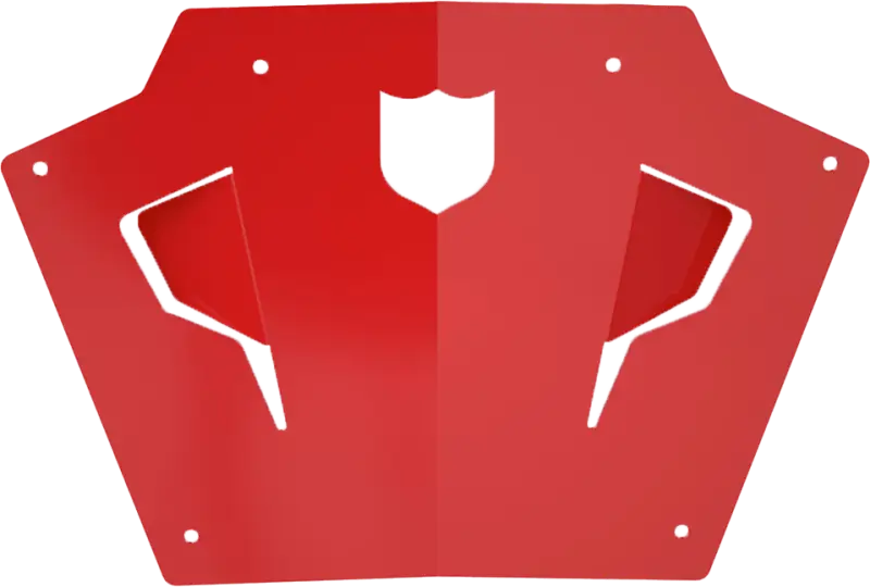 P199P363RD Pro Armor Front Sport Bumper Skid Plate Red Pol - RV and Auto Parts