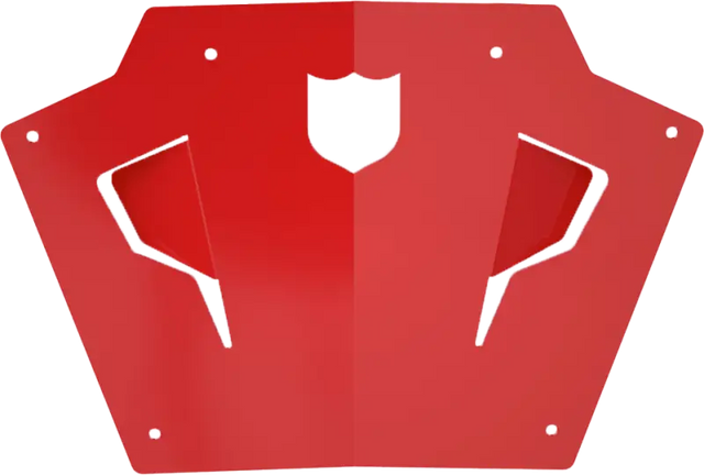 P199P363RD Pro Armor Front Sport Bumper Skid Plate Red Pol - RV and Auto Parts