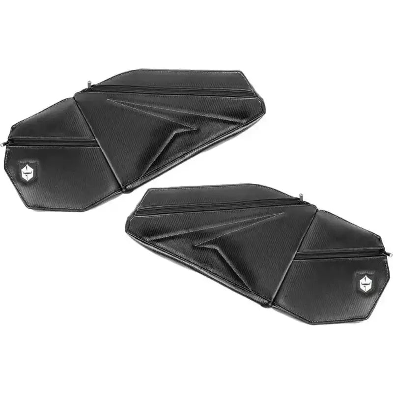 P199Y320WH Front Door Knee Pads With Storage White Stitching P
