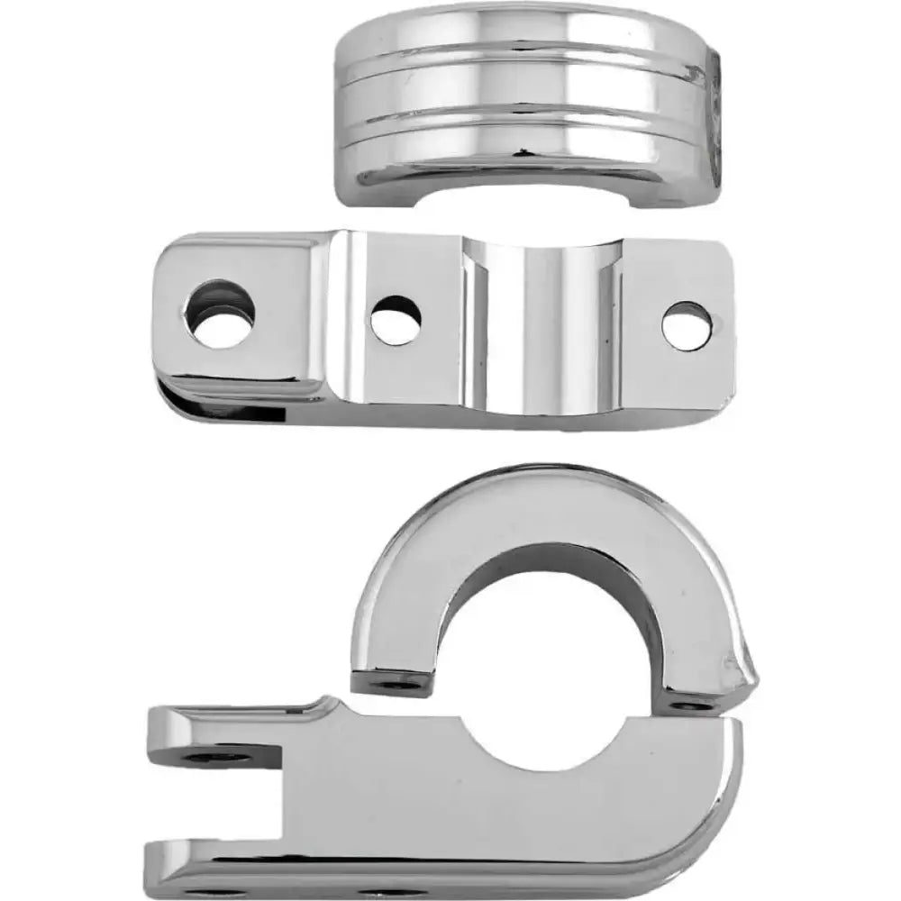 P77-6004 Footpeg Mount Clamps 1.25" Bar Chrome