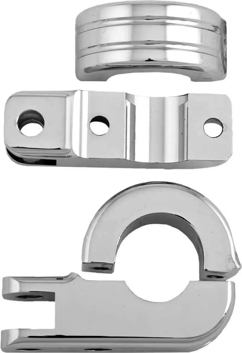 P77-6004 Footpeg Mount Clamps 1.25" Bar Chrome