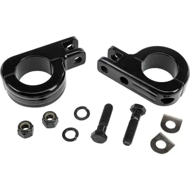 HARDDRIVE P77-6005GB Footpeg Mount Clamps 1.5" Bar Black
