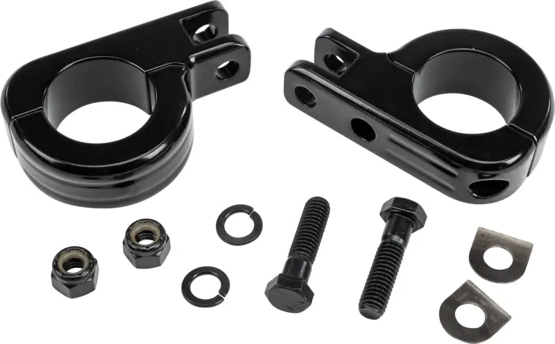 HARDDRIVE P77-6005GB Footpeg Mount Clamps 1.5" Bar Black