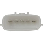 White electrical connector with five pins on P77206M Fuel Pump Module Assembly