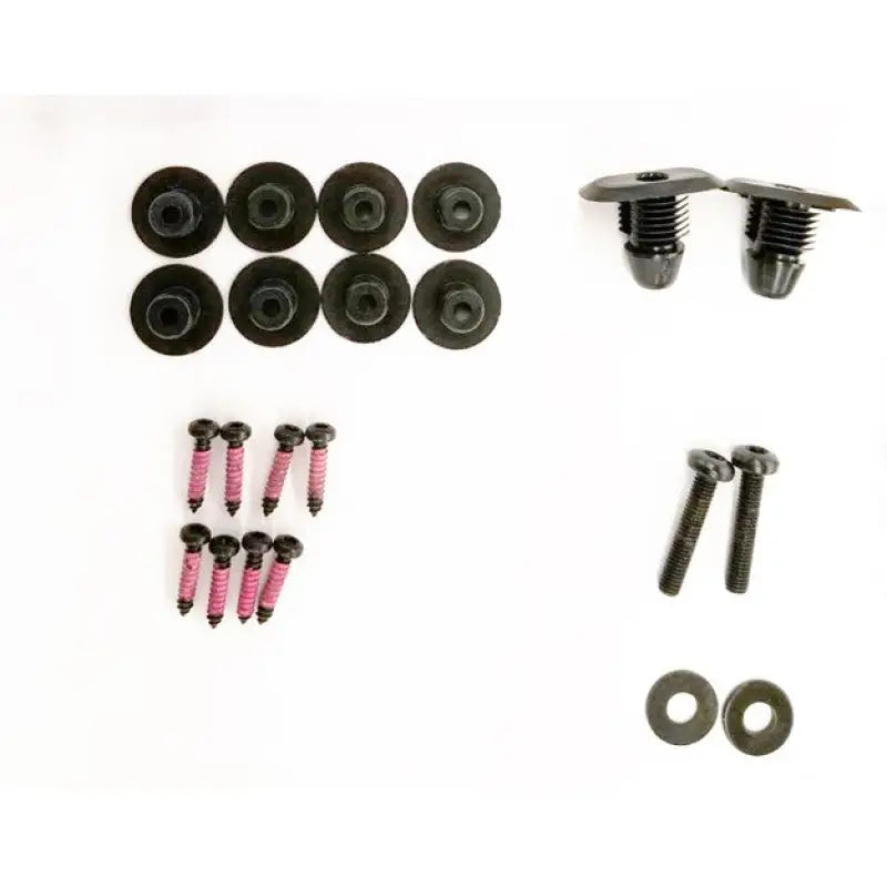 Assorted black bed liner hardware for TrailFX Bed Liner Hardware Kit for Trail FX Under