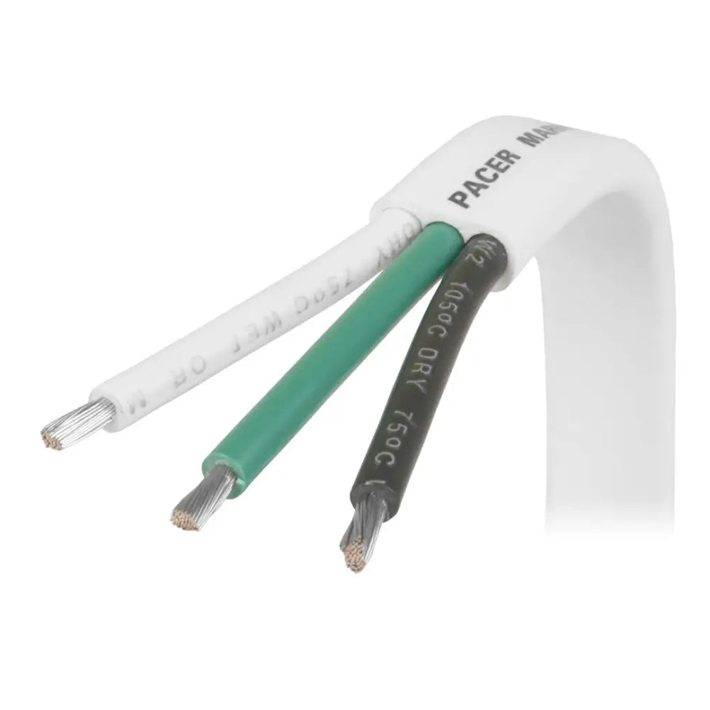 Pacer Color Coded Conductors Triplex Wire W14/3-100 - 14 UL Boat Cbl AC Wgb WJ 100FT RL