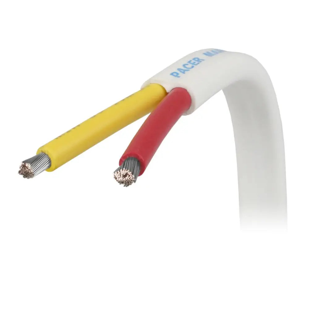 Pacer Stranded Tinned Copper Conductors Duplex Wire W14/2RYW-500 - 14 UL Boat Cbl RY WJ 500FT RL