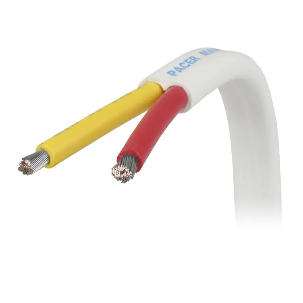 Pacer Stranded Tinned Copper Conductors Duplex Wire W16/2RYW-100 - 16 UL Boat Cbl RY WJ 100FT RL