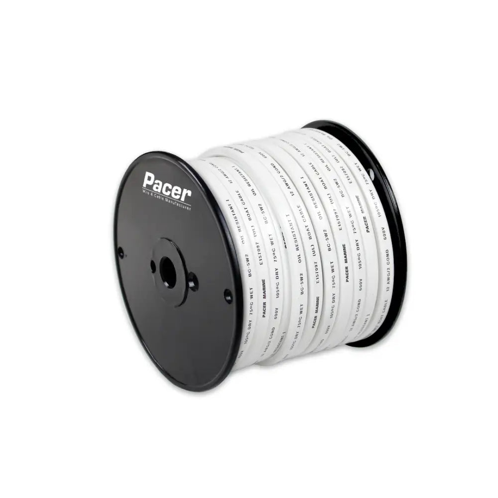 Pacer Stranded Tinned Copper Conductors Duplex Wire W18/2RYW-100 - 18 UL Boat Cbl RY WJ 100FT RL