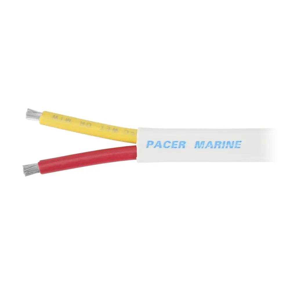Pacer Stranded Tinned Copper Conductors Duplex Wire W8/2RYW-100 - UL Boat Cbl RY WJ 100FT RL
