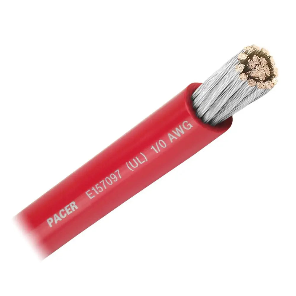 Pacer No Supplier Warranty Battery Cable WUL1/0RD-50 - UL RD TC Wire 50FT RL