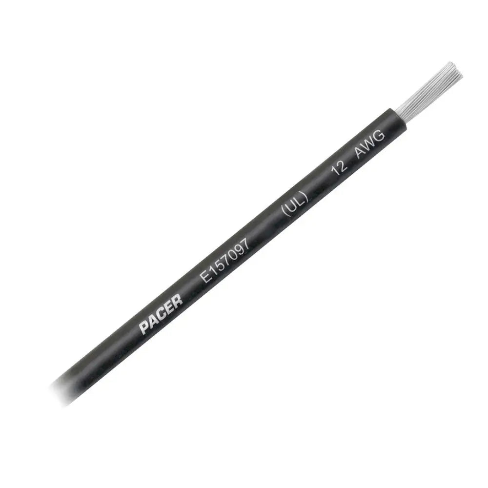 Pacer No Supplier Warranty Primary Wire WUL12BK-100 - 12 Awg UL BK TC 100FT RL
