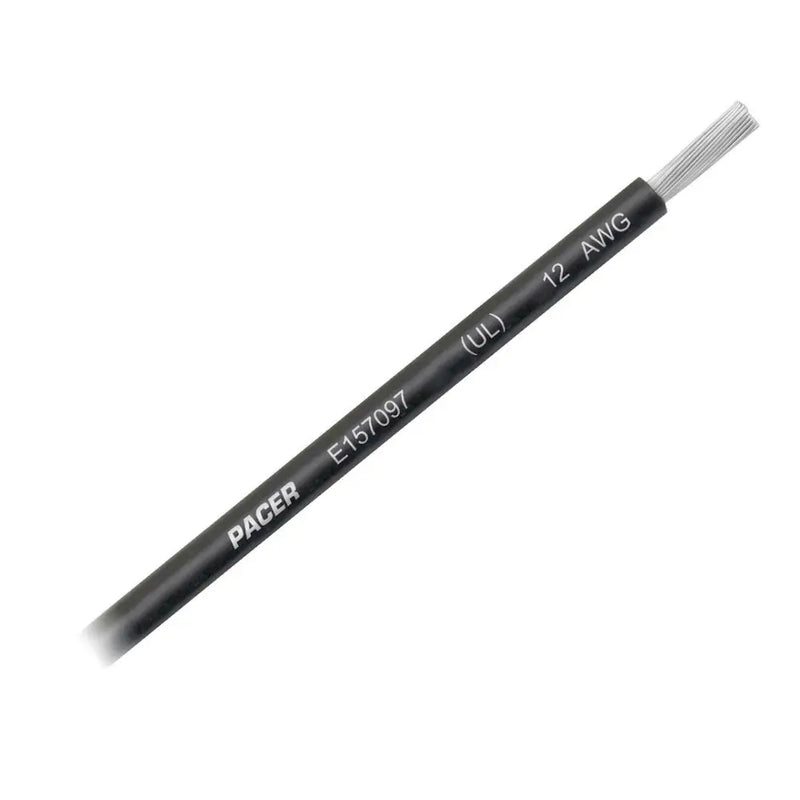 Pacer No Supplier Warranty Primary Wire WUL12BK-100 - 12 Awg UL BK TC 100FT RL