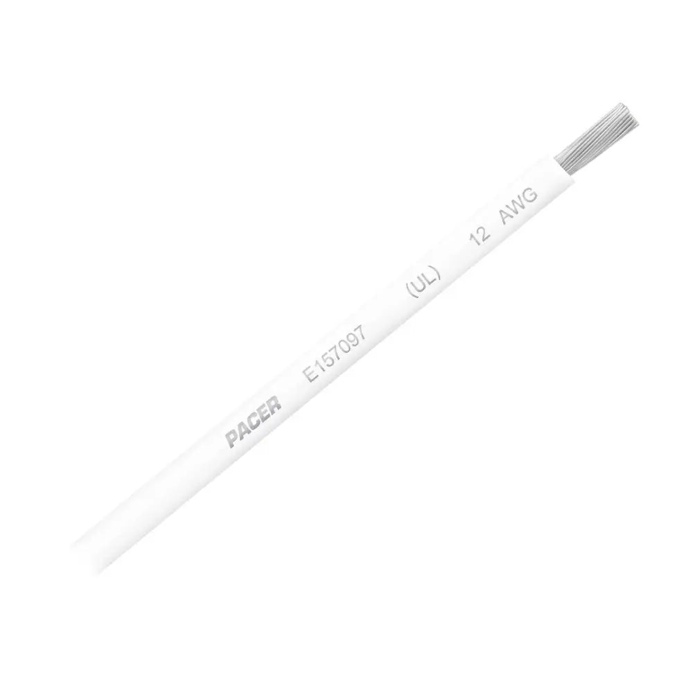 Pacer No Supplier Warranty Primary Wire WUL12WH-100 - 12 Awg UL WH TC 100FT RL