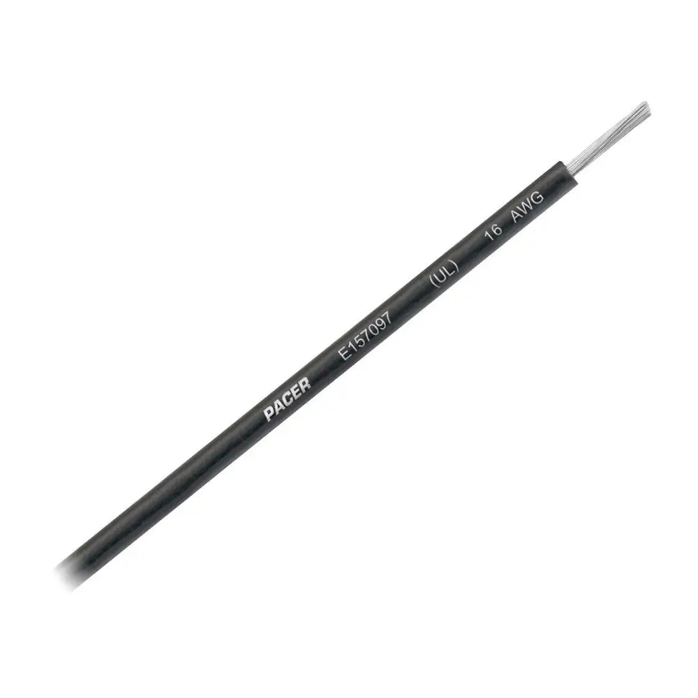 Pacer No Supplier Warranty Primary Wire WUL16BK-100 - 16 Awg UL BK TC 100FT RL