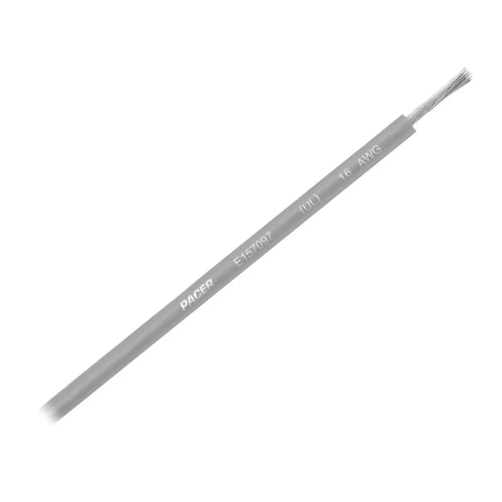 Pacer No Supplier Warranty Primary Wire WUL16GY-100 - 16 Awg UL GY TC 100FT RL