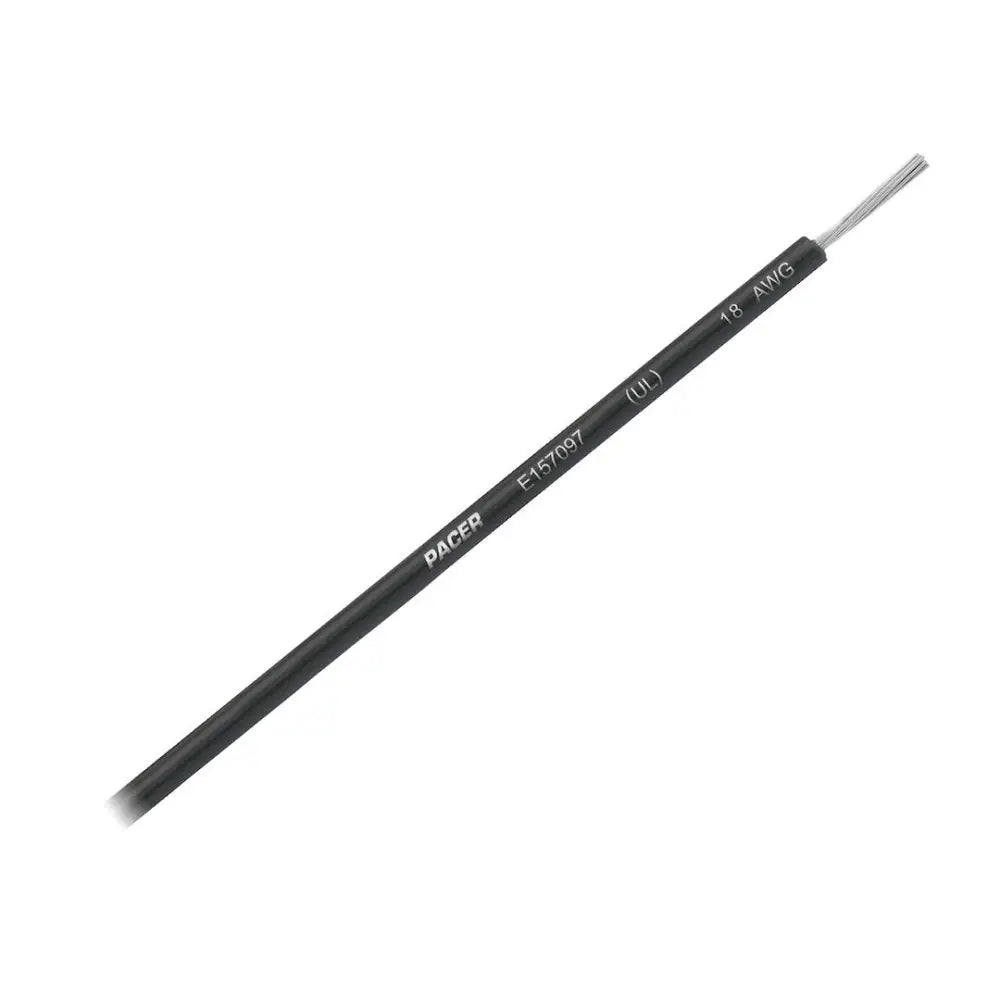 Pacer No Supplier Warranty Primary Wire WUL18BK-100 - 18 Awg UL BK TC 100FT RL