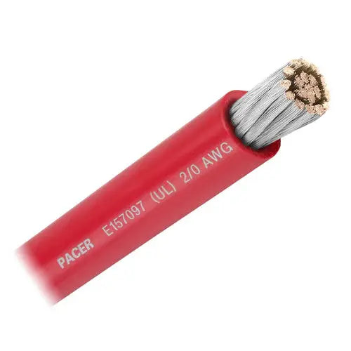 Pacer No Supplier Warranty Battery Cable WUL2/0RD-100 - UL RD TC Wire 100FT RL