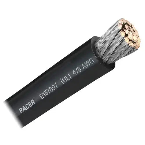 Pacer No Supplier Warranty Battery Cable WUL4/0BK-25 - UL BK TC Wire 25FT RL