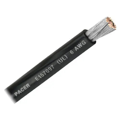 Pacer No Supplier Warranty Battery Cable WUL6BK-100 - Awg UL BK TC Wire 100FT RL