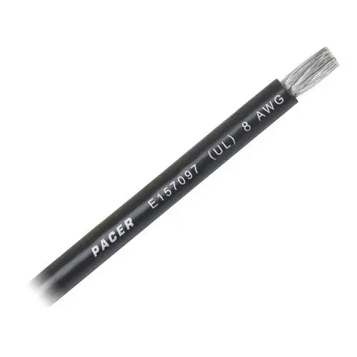Pacer No Supplier Warranty Primary Wire WUL8BK-100 - Awg UL BK TC 100FT RL