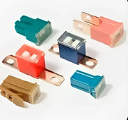 Assorted automotive fuses for PAL525BP LITTELFUSE PAL locking female terminal