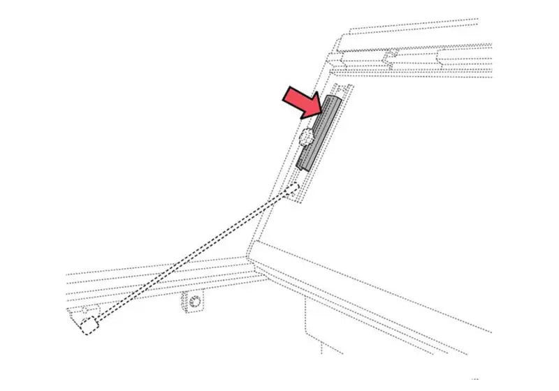 PARTS-356A0013 Tonneau Cover Adjusting Rod Slide Lock