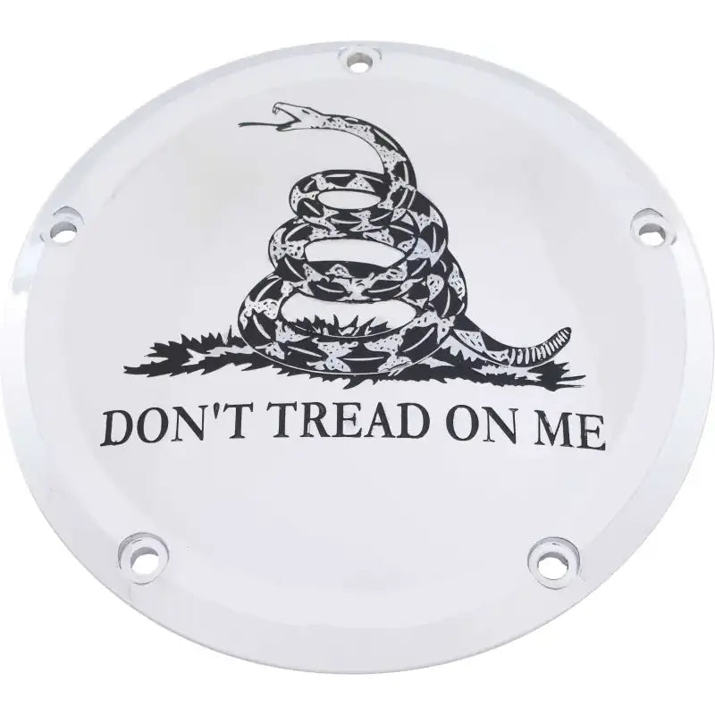 CUSTOM ENGRAVING PATR08-67 6 M8 Softail Derby Cover Don't Tread Chrome