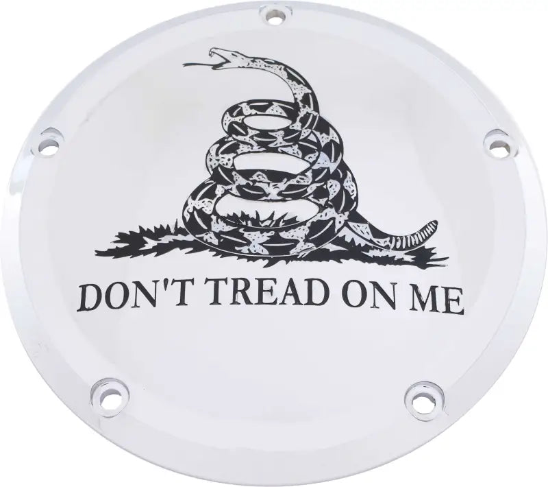 CUSTOM ENGRAVING PATR08-67 6 M8 Softail Derby Cover Don't Tread Chrome