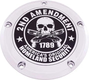CUSTOM ENGRAVING PATR19-12 7 Tc Derby Cover 2a Chrome