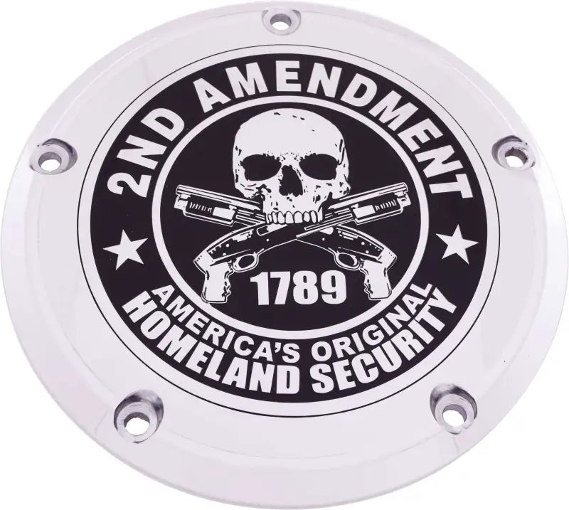 CUSTOM ENGRAVING PATR19-12 7 Tc Derby Cover 2a Chrome
