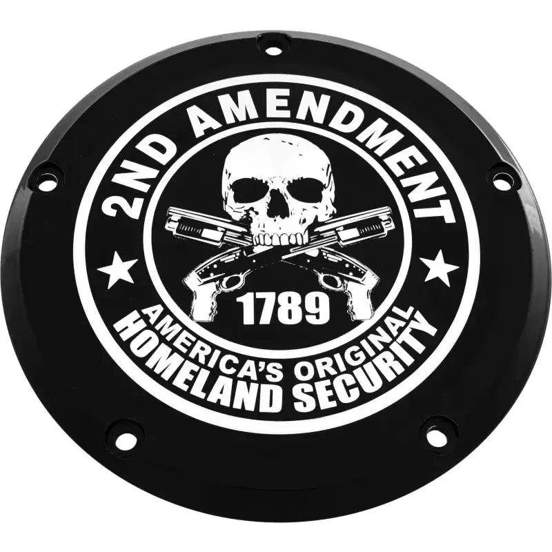 CUSTOM ENGRAVING PATR19-12BG 7 Tc Derby Cover 2a Black