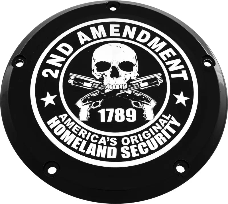 CUSTOM ENGRAVING PATR19-12BG 7 Tc Derby Cover 2a Black