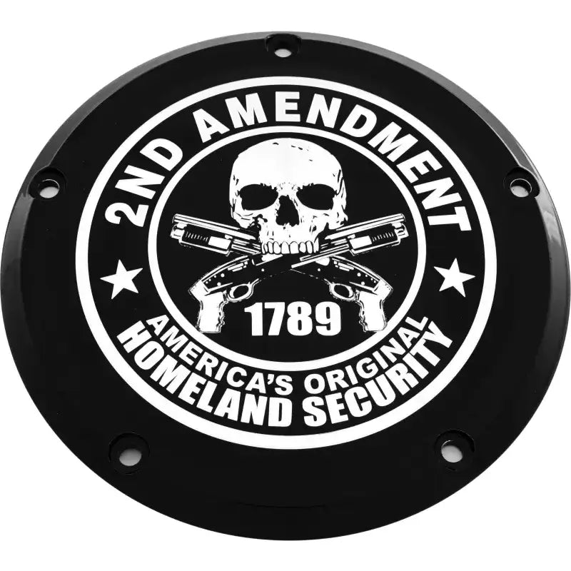 CUSTOM ENGRAVING PATR19-46BG 7 M8 Flt/Flh Derby Cover 2a Black