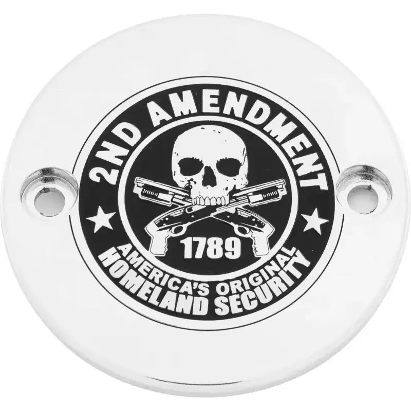 CUSTOM ENGRAVING PATR19-63 M8 Timer Cover 2a Chrome