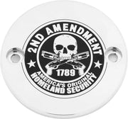 CUSTOM ENGRAVING PATR19-63 M8 Timer Cover 2a Chrome